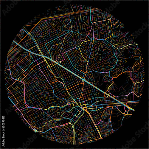 Colorful Map of SaoJoaodeMeriti with all major and minor roads.