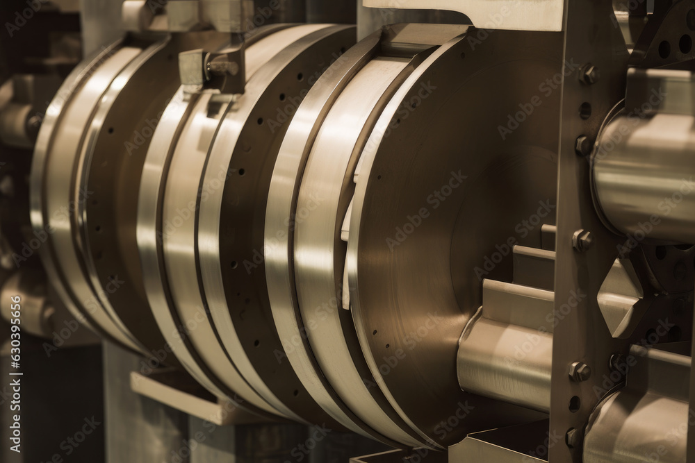 Close-up of Industrial Dampers with abstract shapes and forms, showcasing the beauty of industrial design and mechanical engineering Close-up of Industrial Dampers with abstract shapes and forms, showcasing the beauty of industrial design and mechanical engineering