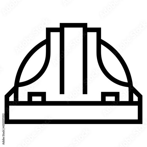 Safety helmet icon symbol image vector. Illustration of the head protector industrial engineer worker design image. © Jamil