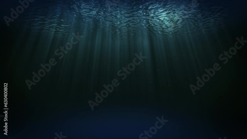 Dark Ocean Deep Sea at Night Animation 