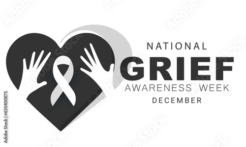 National Grief awareness week. background, banner, card, poster, template. Vector illustration.