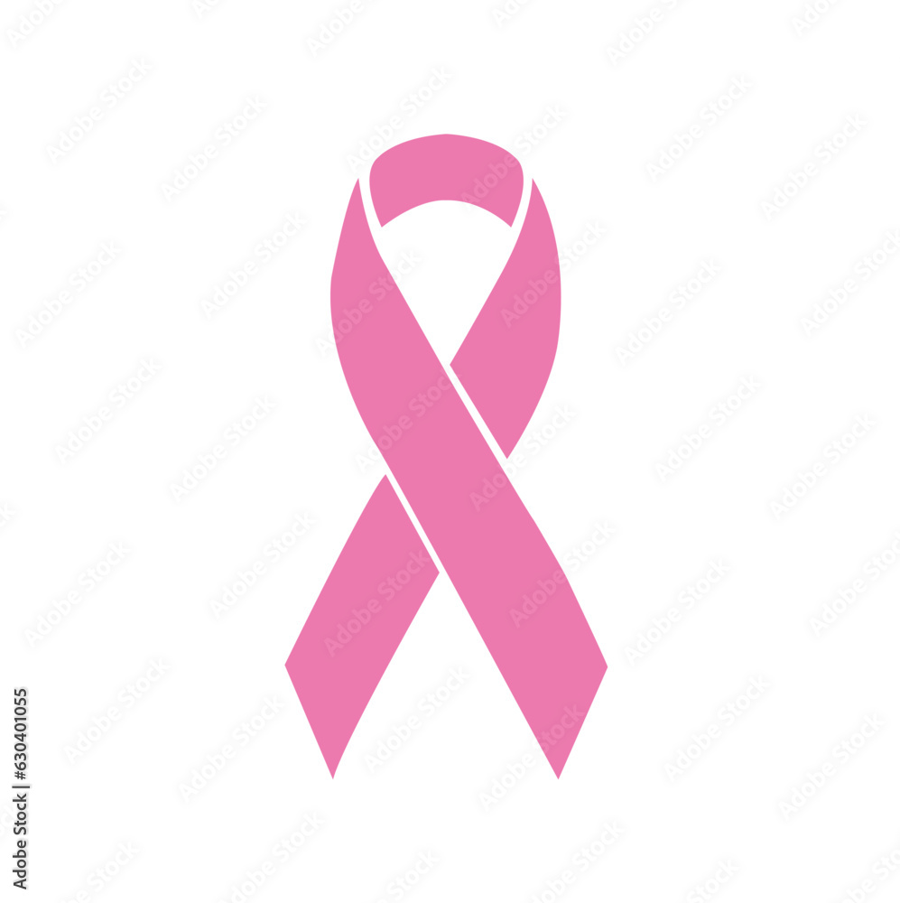 Icono de un lazo rosa. Concepto: Cáncer de mama. Vector Icono de un lazo rosa. Concepto: Cáncer de mama. Vector