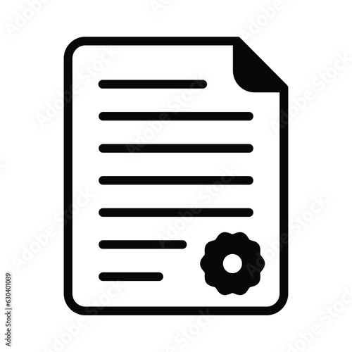Check this beautifully design icon of agreement document in trendy style