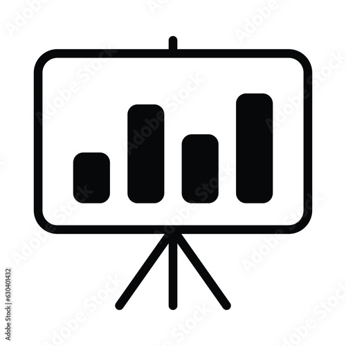 An icon of business graphical presentation, vector of statistical presentation