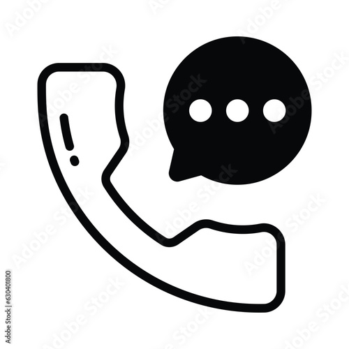 An amazing icon of business call in trendy style, customizable vector of financial call