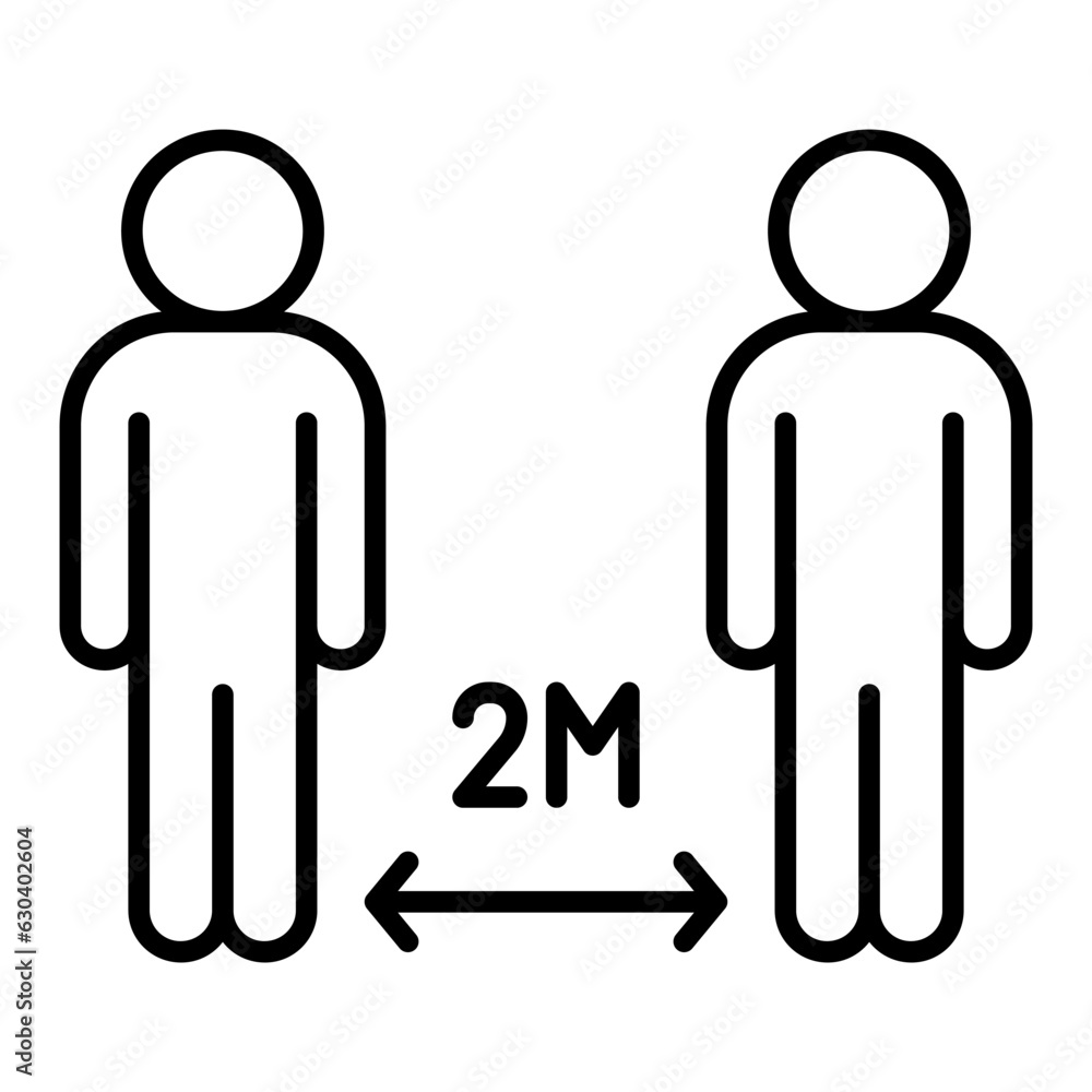 Social distancing icon Social distancing icon
