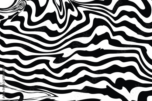 wavy black and white pattern - zebra lines