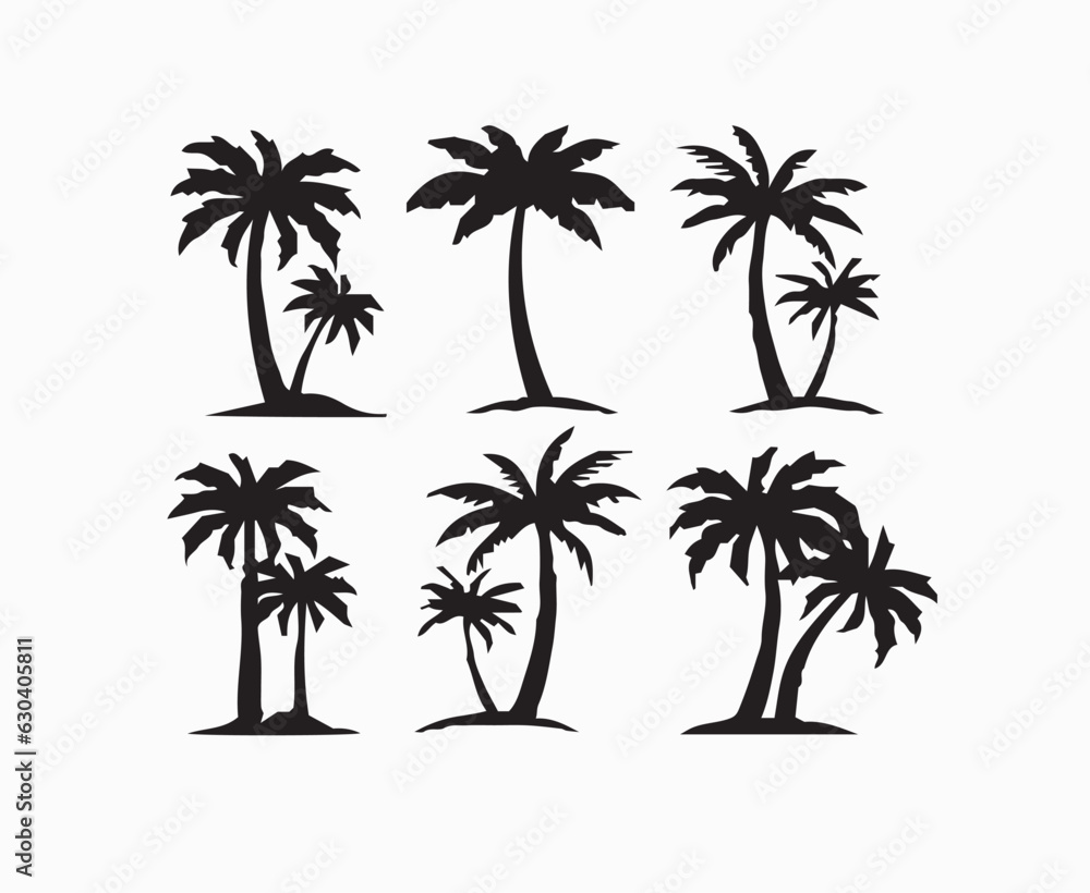 palm trees silhouettes palm trees silhouettes