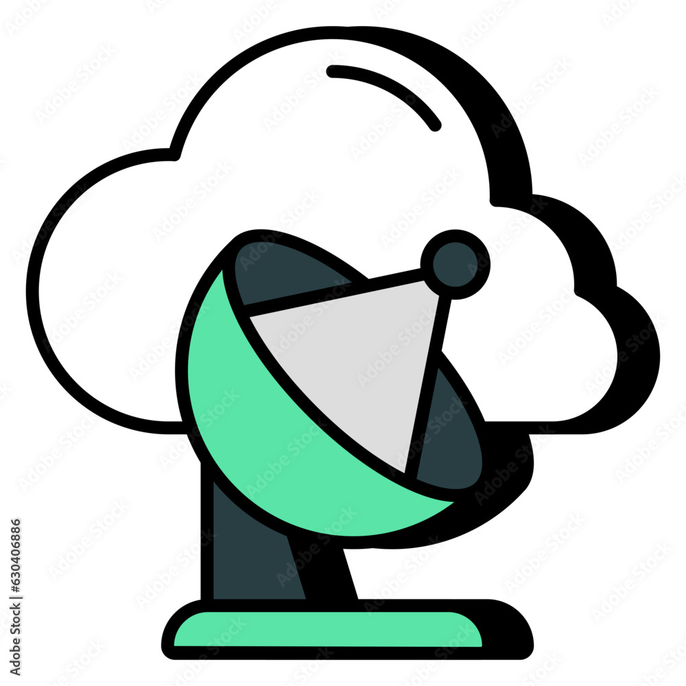 A perfect design icon of cloud satellite A perfect design icon of cloud satellite