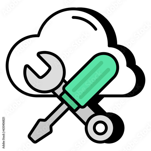 Premier download icon of cloud repair