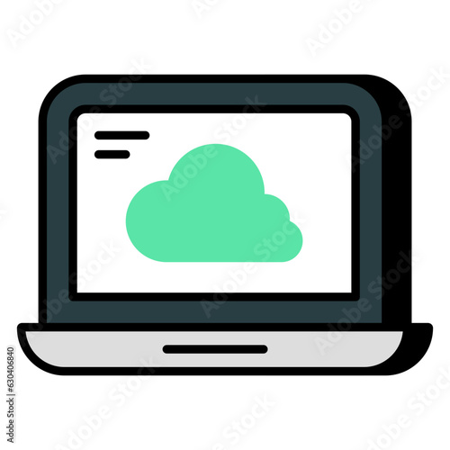 Premium download icon of cloud device