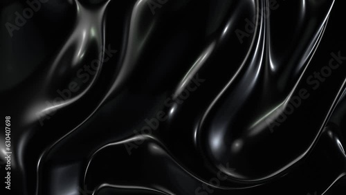 3D animation - Looped animated swirling black glossy texture