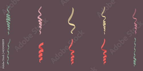 curly ribbon vector