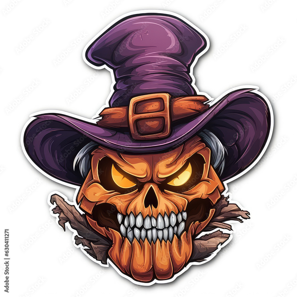 Sticker of Halloween isolated on white background