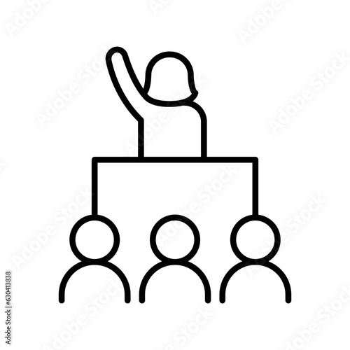 Woman leader icon