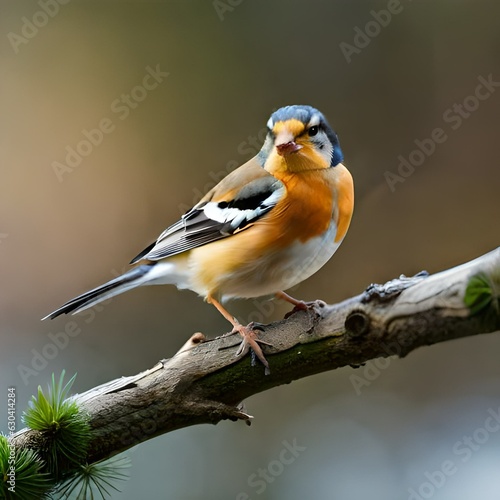 robin perched on a branch