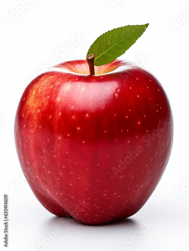 Red apple isolated on white background. 