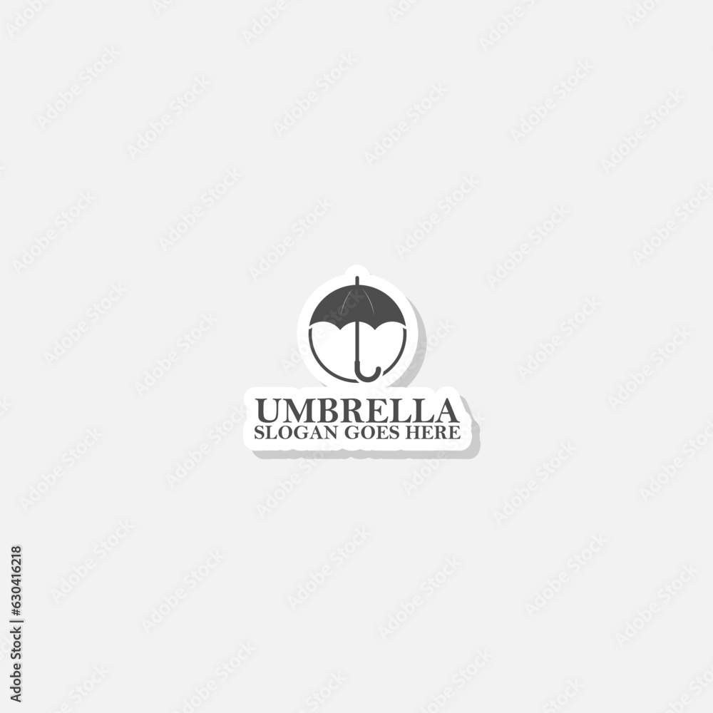 Umbrella logo template icon sticker Umbrella logo template icon sticker