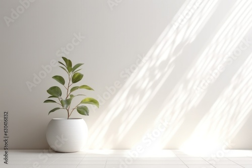 Serene White Wall Background - Elegant 3D Render