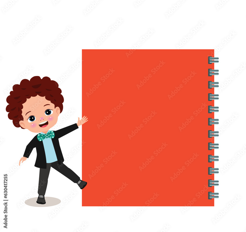 Your text here cute boy holding note paper Your text here cute boy holding note paper
