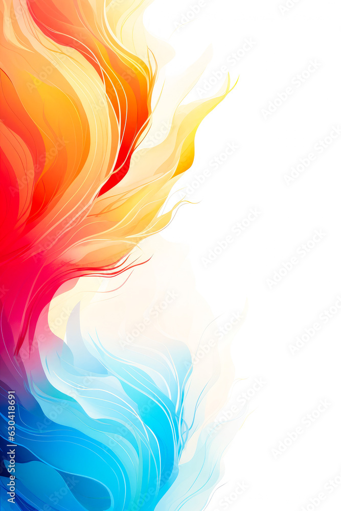 Colorful gradient wave pattern on a white background Colorful gradient wave pattern on a white background