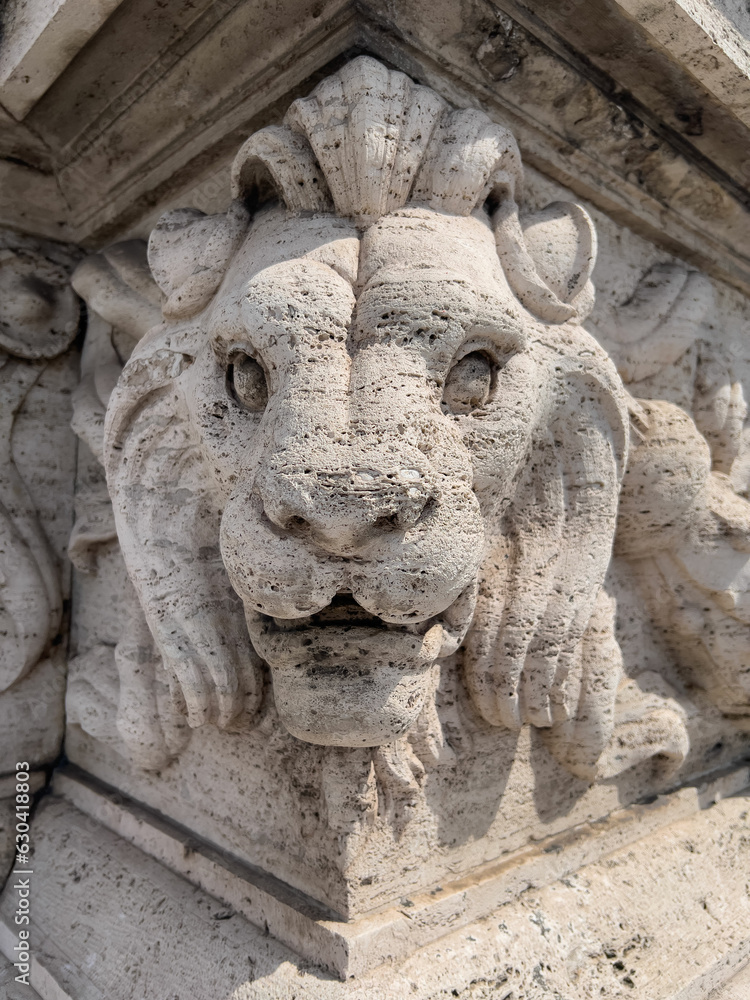 Lion Face in stone
