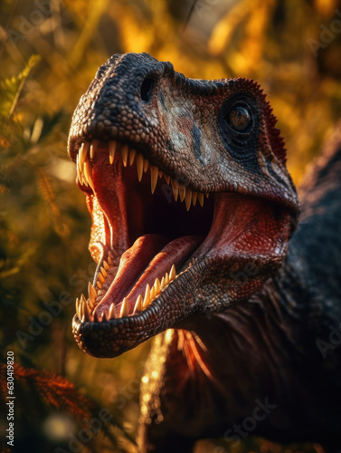 Dinosaur in its Natural Habitat  Wildlife Photography  Generative AI