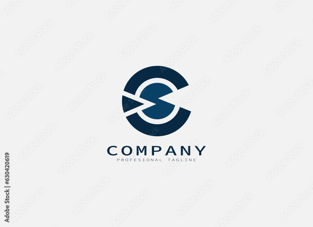 Abstract Initial Letter C and S Logo. Geometric Circular Shapes Letter CS SC . Suitable For Business and Branding Logos. Flat Design Vector Template Elements Abstract Initial Letter C and S Logo. Geometric Circular Shapes Letter CS SC . Suitable For Business and Branding Logos. Flat Design Vector Template Elements