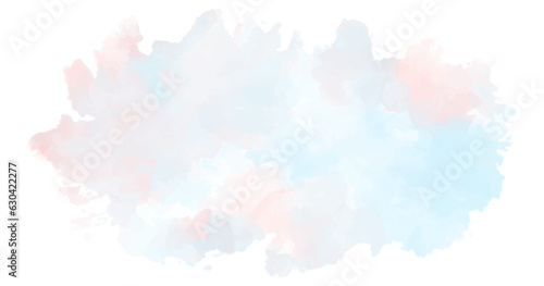 Color spot paint on white background. Abstract colorful watercolor vector art background. Multicolor watercolour texture. Painted pastel color blot of paint. Hand drawn brush strokes.