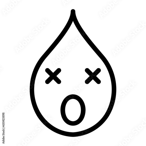 astonished line icon