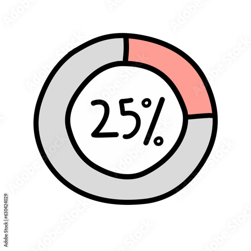 pie percentage chart for infographics