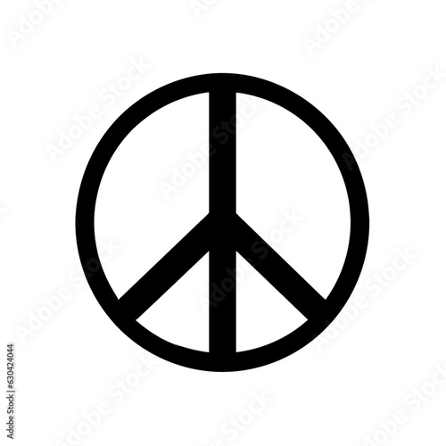 Peace sign icon, hippie symbol, vector illustration on transparent white background
