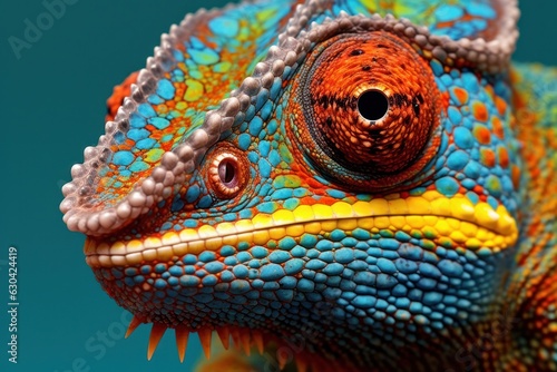 Awe-Inspiring Close-Up of Vibrant Chameleon - Ultra-Detailed Wildlife Photography