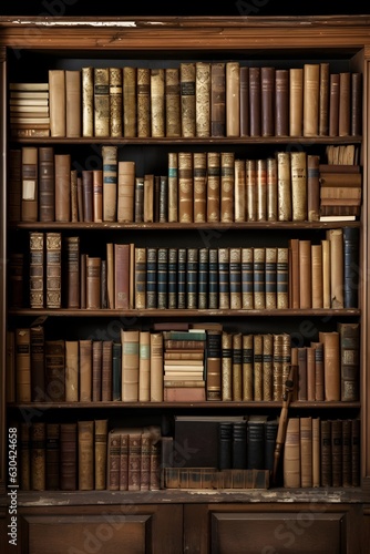 Schätze der Vergangenheit: Eine Wand voller antiker Bücher