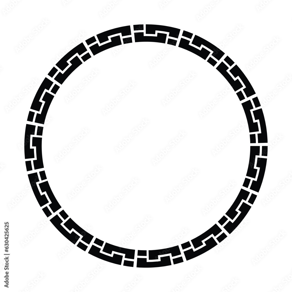 Circle frame border round design shape icon for decorative vintage doodle element for design in vector illustration Circle frame border round design shape icon for decorative vintage doodle element for design in vector illustration