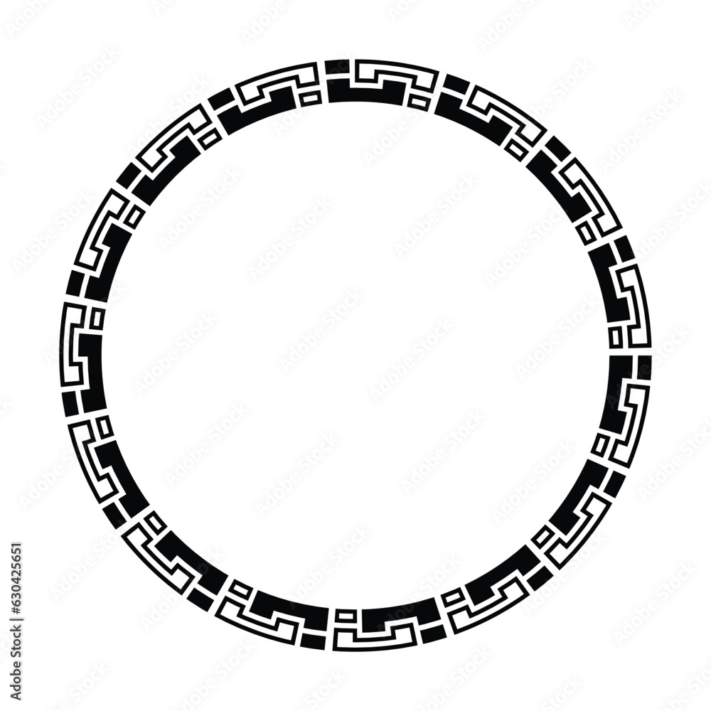 Circle frame border round design shape icon for decorative vintage doodle element for design in vector illustration