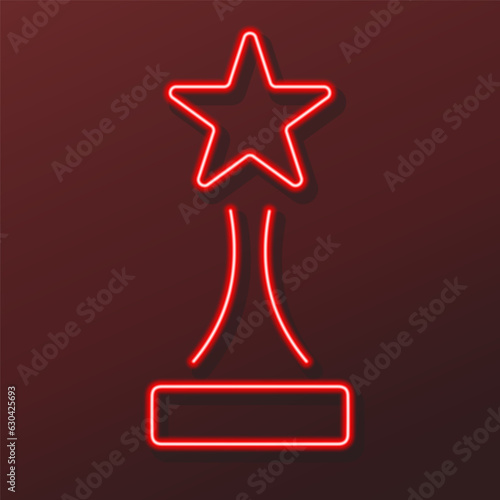 reward neon sign, modern glowing banner design, colorful modern design trends on black background. Vector illustration.