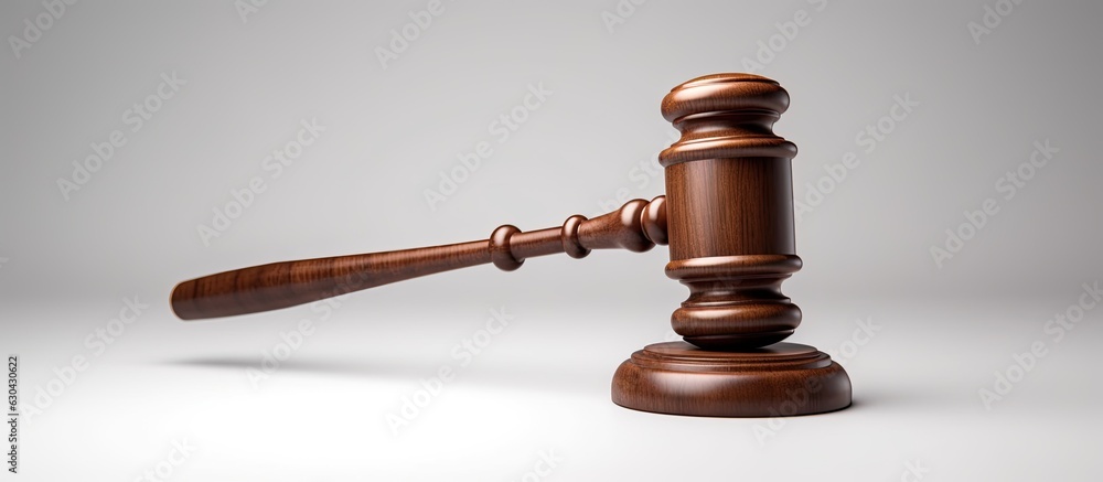 A concept related to law and justice represented by a judge's gavel on a light background. is taken from a top view perspective, with enough space for additional text. A concept related to law and justice represented by a judge's gavel on a light background. is taken from a top view perspective, with enough space for additional text.