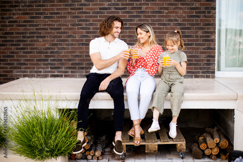 Family with a mother, fathe...