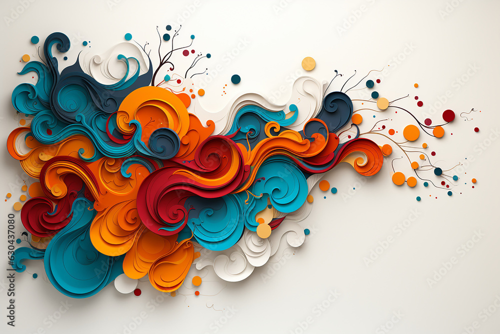 abstract papercut background | paper quilling background | abstract wave background | clouds background | colorful background