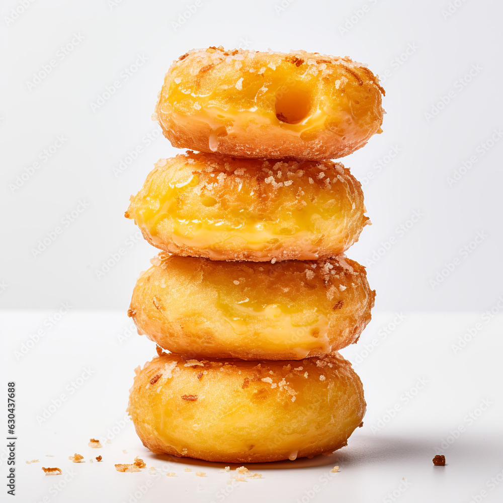 Mini Cheese Donuts on white background Ai Generative Mini Cheese Donuts on white background Ai Generative