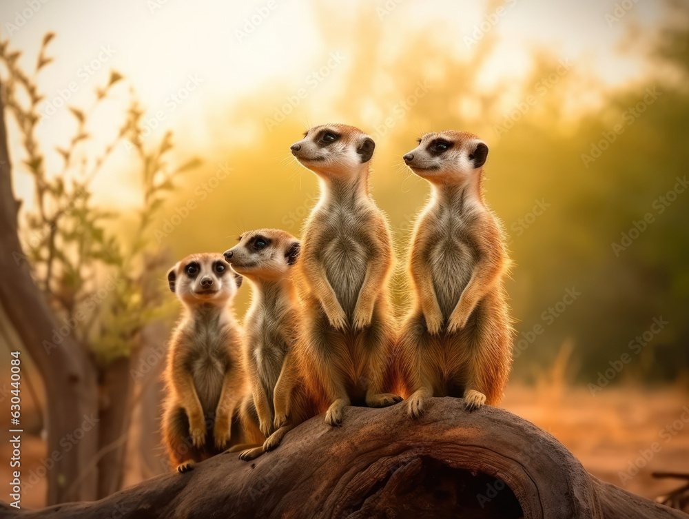Meerkat in its Natural Habitat, Wildlife Photography, Generative AI Meerkat in its Natural Habitat, Wildlife Photography, Generative AI