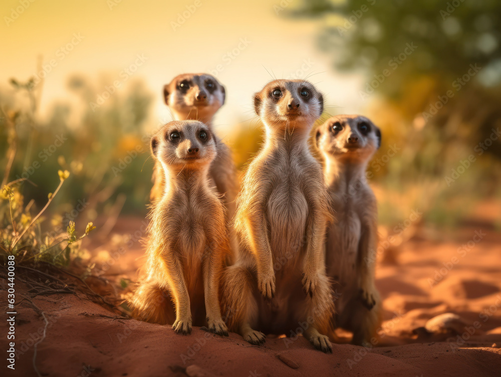 Meerkat in its Natural Habitat, Wildlife Photography, Generative AI Meerkat in its Natural Habitat, Wildlife Photography, Generative AI