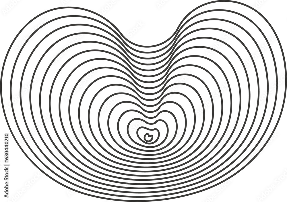 Abstract topography circles. Organic texture shape. Outline illustration Abstract topography circles. Organic texture shape. Outline illustration