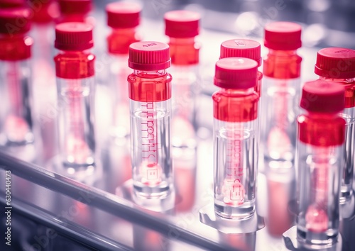 "Life-Saving Elixir: A Close-Up View of Vaccination Vials. Generative A