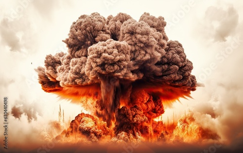 Apocalyptic Blast: A Massive Nuclear Bomb Explosion. Generative Ai