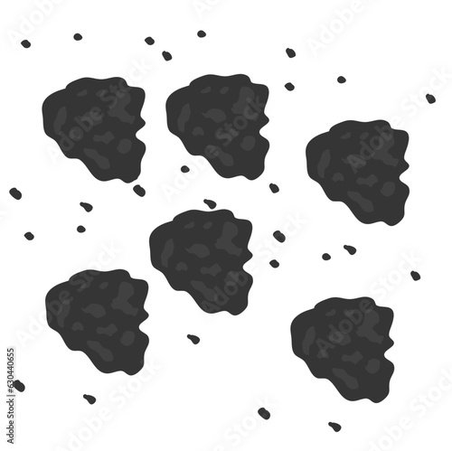 Stone Asteroid Belt Realistic Vector Illustration