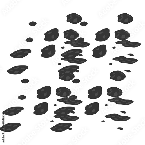 Stone Asteroid Belt Realistic Vector Illustration