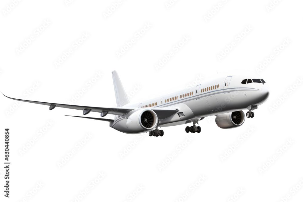 Airplane isolated on transparent background , generative ai Airplane isolated on transparent background , generative ai