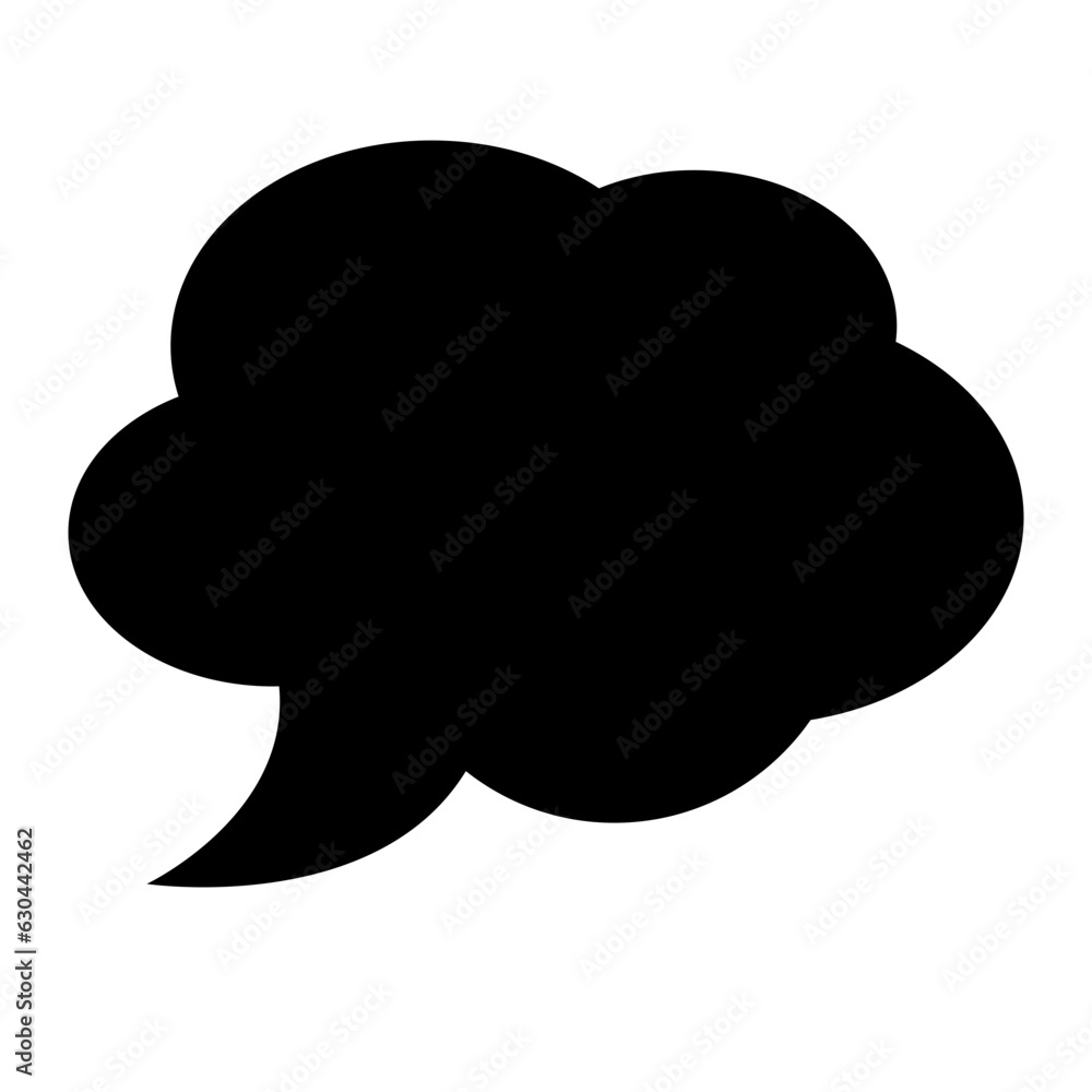 吹き出し、雲を表す塗りつぶしスタイルのアイコン 吹き出し、雲を表す塗りつぶしスタイルのアイコン